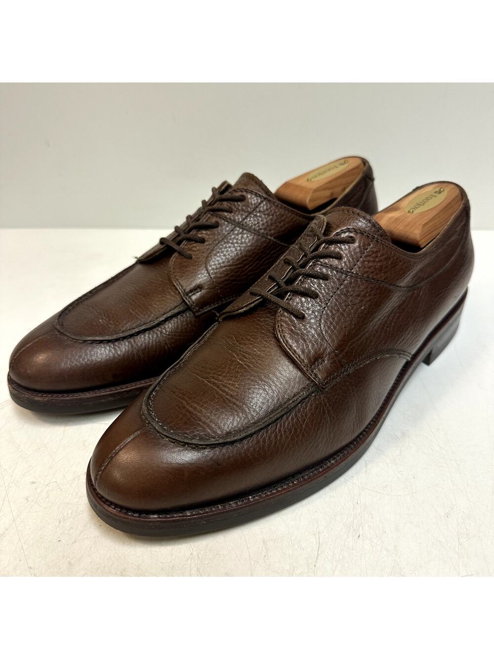 VGUC Ralph Lauren Purple Label Brown Split Toe Derby Made in Italy Vibram 10 D